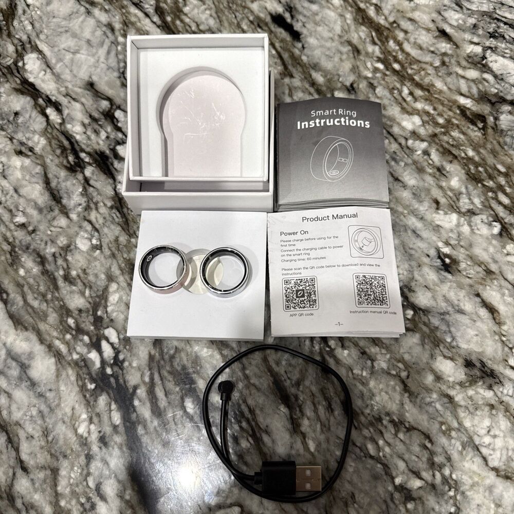 Lot of 2 Smart Rings Please Read Description Sz 11~1 Pink & 1 Silver